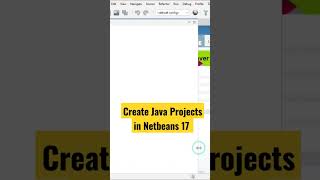 Create Java Projects in Netbeans 17 #ytshorts #viral #shorts #youtubeshorts #java #coding