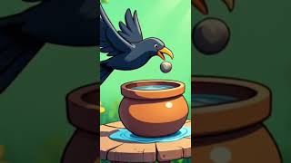 The Clever Crow | Short Moral Story for Kids 🐦💧🧠 Moral: Think smart and never give up!#clevercrow