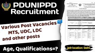 PDUNIPPD Recruitments | Pt. Deendayal Upadhyaya National Institute new vacancies 2024 🔥