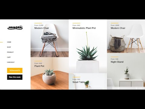 Hamora - Futuristic Furniture Ecommerce Website | HTML & CSS Template