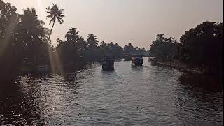 Alleppey Backwater Beauty -  Alleppey Houseboat Top View - Allappuzha - Kerala Trip