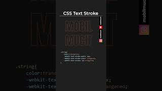 CSS Text Stroke #css #html #css3html5 #stroke #cssStroke #cssstyling