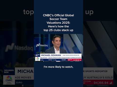 CNBC's Official Global Soccer Team Valuations 2025: Here's how the top 25 clubs stack up