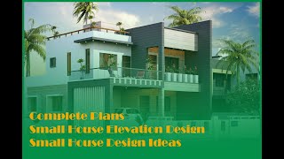 Small House Elevation Design I Small House Design Ideas l Modern Row House Complete Plans 🏡🏘🏠