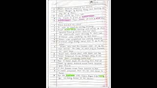 The last lesson || English|| class 12 || chapter 1||complete notes 📝