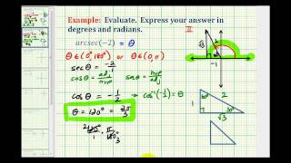 Ex:  Evaluate Inverse Secant Without a Calculator