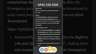 Why the 44th Amendment Was a Game Changer for Indian Democracy #upscpolity #indianconstitution