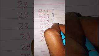 😁 TABLE of 23 🤯 #mathstable