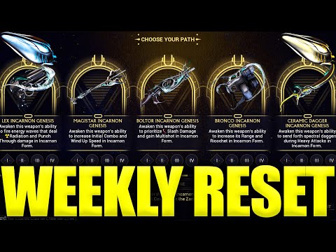 Calm Week To Farm Warframe Incarnons! Warframe Weekly Reset!