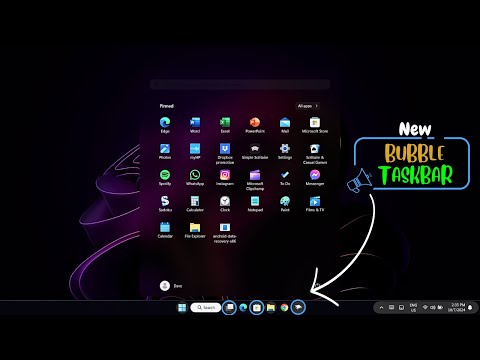 How To Setup Bubble Taskbar, Transparent Start Menu & Volume Control On Your Windows 11