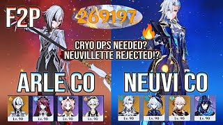 No Main Cryo DPS!? Arlecchino C0 + Neuvillette C0 Smash Floor 12 | Genshin Impact Spiral Abyss