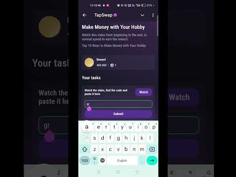 Make Money with Your Hobby Tapswap Code. #tapswapdailycode #crypto