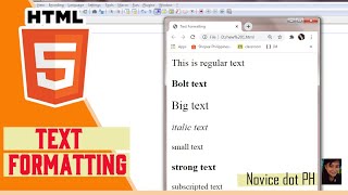 Text Formatting Tags in Html