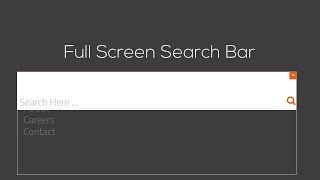 Full Screen Search Bar