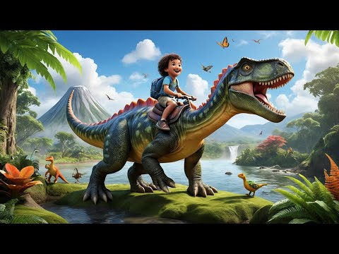 Row Row Your Dinosaur | Fun Dinosaur Boat Song for Kids | Jurassic Nursery Rhyme Adventure