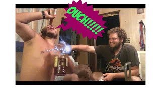Hot sauce shot/ Captain Morgan shot while being TASED!