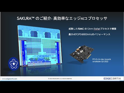 EdgeCortix SAKURA Energy Efficient AI Accelerator Chip Overview (Japanese)