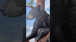 “Mountain Keeper” by Holly Allen, Original Wildlife Bear Painting #bear #bearpainting #bearart