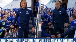 Xavi Simons Arrives in London for Chelsea Medical! 🔵✈️ Transfer Almost Complete!