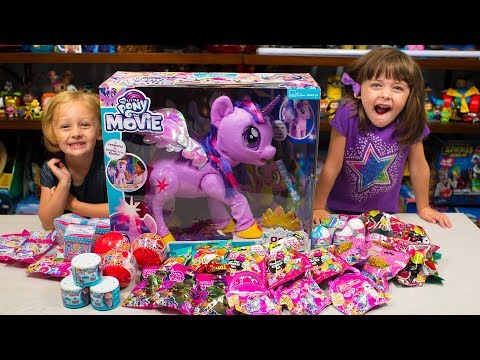 HUGE My Little Pony The Movie Surprise Toys for Girls MLP Surprise Eggs Blind Bags Kinder Playtime