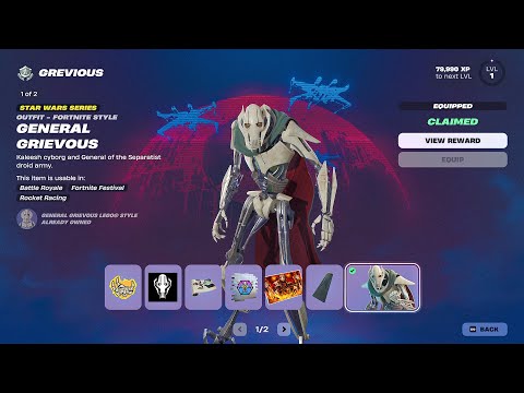 All General Grievous Rewards in Fortnite Chapter 6 Season 3
