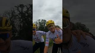 Rest day vibes with UAE Team Emirates 🍌😂 #Shorts #TDF #TDF2024