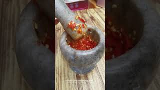 This magical tool makes the hot pepper sauce amazing! It can also easily make garlic paste #machine