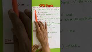 Tuple of CFG #cfg #contextfreegrammar #grammar #definition #automata #tuples