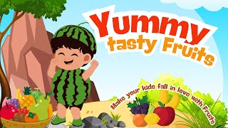 Yummy Fruits Rhyme 🍎🍌 | Kids Rhyme for Toddlers | Learn Fruit Names, Colors & Benefits