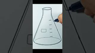 How to draw Erlenmeyer Flask #shorts