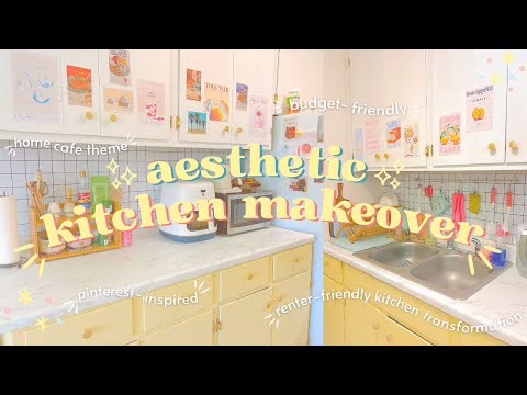 *extreme* aesthetic kitchen makeover🥦🍴 pinterest-inspired, budget-friendly transformation