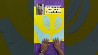 Here’s how to make patterns for COWL SKIRT. Subscribe for more tips #cowlskirt #cowlneckdress #cowl