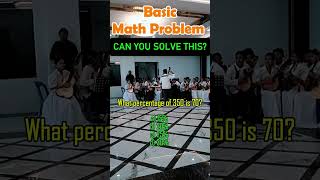 What percentage of 350 is 70?a) 15% b) 20% c) 25% d) 30% #MathTutor #MATH #fypシ゚viralシ #percentage