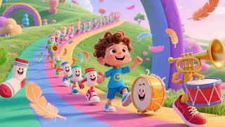 Wiggle Toe Tickle March | Silly Movement & Learning Song for Toddlers with Counting, Rhythm & ABC