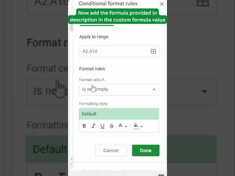 Highlight duplicate cells in google sheet using conditional formatting #googlesheetstutorial #shorts
