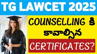 TG Lawcet 2025 Important Certificates for Counselling@StudentUpdates247