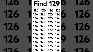 Find out the odd number of 126 or 129 #maths #mathsweek #short #shortvideo #facts #shortvideo