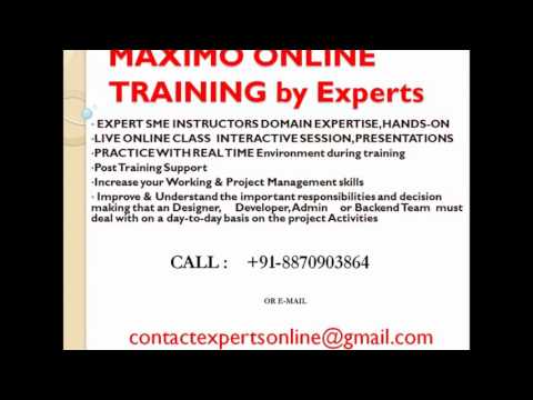 IBM Maximo Asset Management Online Training    India
