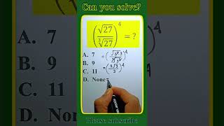 A Very Nice Square Root Math Problem. Can You Solve? #algebrachallenge