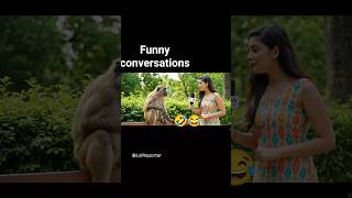 Funny Conversations with the World's Smartest  monkey🐒.🤣😂😉 #funny