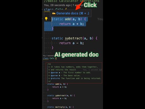 #VSCodeTips: Save huge time using AI Mintlify Doc writer for code? #shorts