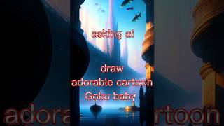 Aİ draw adorable cartoon Goku baby #aidraw #aidrawing #askingai #goku #dragonball #dragonballz