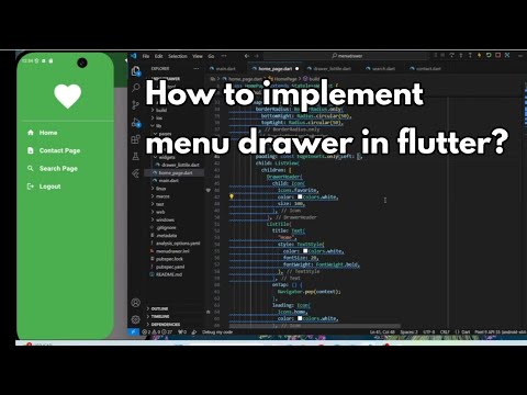 How to implement or use Menu Drawer in Flutter?