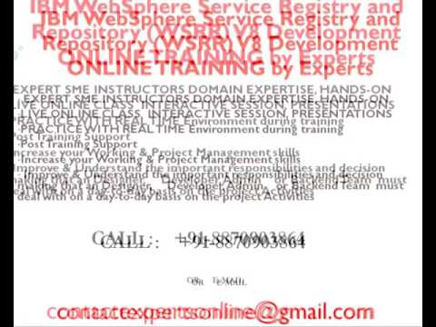 IBM WebSphere Service Registry and Repository WSRR Development Online Training