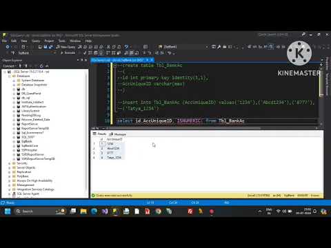 use IsNuric function in sql