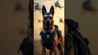 Elite Military K9: Belgian Malinois in Tactical Combat Gear#belgianmalinois  #militarydogs#k9  #usa