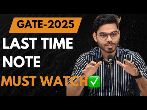 Last Time Note | GATE-2025 | #gate #gate2025 #psu #iit #trending #dream #success #motivation #nit