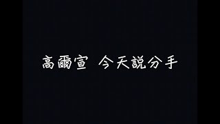 高爾宣 OSN - 今天說分手【如果妳不愛我也沒關係，我隨便妳】[ 歌詞 ]