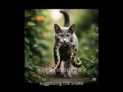 Cat vs. Snake Duel: A Garden Survival Battle