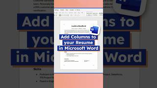 How to Add Columns to your Resume in Microsoft Word 📁 #microsoftwordtips #resumebuilding